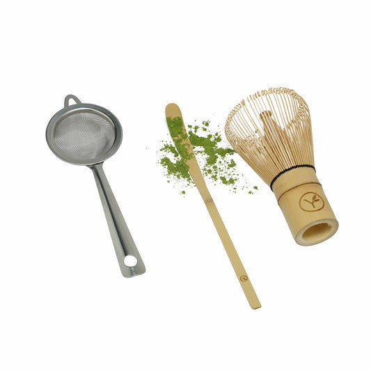 Bamboo Whisk, Scoop & Sifter Set